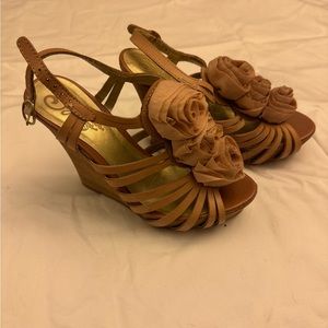 Seychelles Rose Block Wedge Sandal